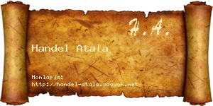 Handel Atala névjegykártya